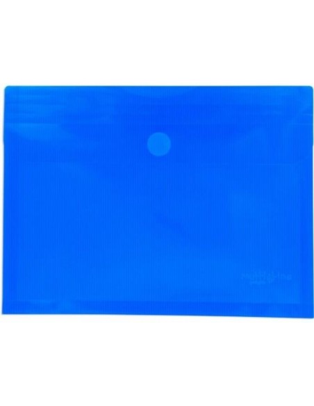 PAQ 5 CARPETA SOBRE Fº AZUL CON FUELLE VELCRO PP MULTILINE